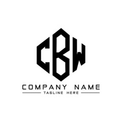 CBW letter logo design with polygon shape. CBW polygon logo monogram. CBW cube logo design. CBW hexagon vector logo template white and black colors. CBW monogram, CBW business and real estate logo. 