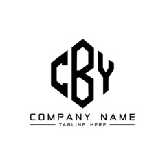 CBY letter logo design with polygon shape. CBY polygon logo monogram. CBY cube logo design. CBY hexagon vector logo template white and black colors. CBY monogram, CBY business and real estate logo. 