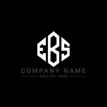 EBS letter logo design with polygon shape. EBS polygon logo monogram. EBS cube logo design. EBS hexagon vector logo template white and black colors. EBS monogram, EBS business and real estate logo. 