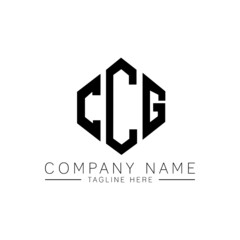 CCG letter logo design with polygon shape. CCG polygon logo monogram. CCG cube logo design. CCG hexagon vector logo template white and black colors. CCG monogram, CCG business and real estate logo. 