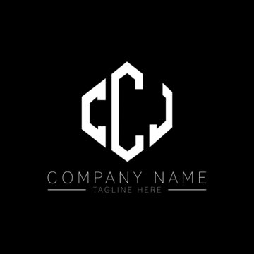 CCJ letter logo design with polygon shape. CCJ polygon logo monogram. CCJ cube logo design. CCJ hexagon vector logo template white and black colors. CCJ monogram, CCJ business and real estate logo. 