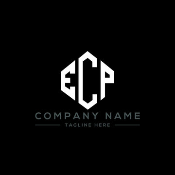 ECP letter logo design with polygon shape. ECP polygon logo monogram. ECP cube logo design. ECP hexagon vector logo template white and black colors. ECP monogram, ECP business and real estate logo. 