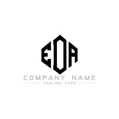 EDA letter logo design with polygon shape. EDA polygon logo monogram. EDA cube logo design. EDA hexagon vector logo template white and black colors. EDA monogram, EDA business and real estate logo.  