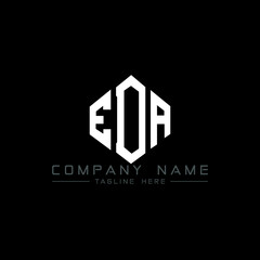 Fototapeta premium EDA letter logo design with polygon shape. EDA polygon logo monogram. EDA cube logo design. EDA hexagon vector logo template white and black colors. EDA monogram, EDA business and real estate logo. 