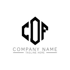 CDF letter logo design with polygon shape. CDF polygon logo monogram. CDF cube logo design. CDF hexagon vector logo template white and black colors. CDF monogram, CDF business and real estate logo. 