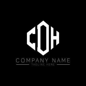 CDH letter logo design with polygon shape. CDH polygon logo monogram. CDH cube logo design. CDH hexagon vector logo template white and black colors. CDH monogram, CDH business and real estate logo. 