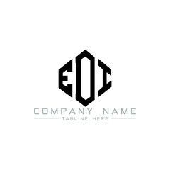 EDI letter logo design with polygon shape. EDI polygon logo monogram. EDI cube logo design. EDI hexagon vector logo template white and black colors. EDI monogram, EDI business and real estate logo. 