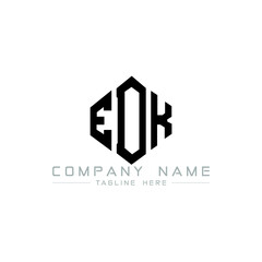 EDK letter logo design with polygon shape. EDK polygon logo monogram. EDK cube logo design. EDK hexagon vector logo template white and black colors. EDK monogram, EDK business and real estate logo. 