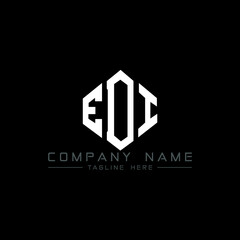 EDI letter logo design with polygon shape. EDI polygon logo monogram. EDI cube logo design. EDI hexagon vector logo template white and black colors. EDI monogram, EDI business and real estate logo. 