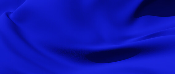 3d render of blue cloth. iridescent holographic foil. abstract art fashion background.