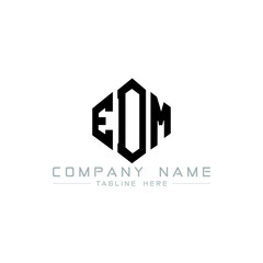 EDM letter logo design with polygon shape. EDM polygon logo monogram. EDM cube logo design. EDM hexagon vector logo template white and black colors. EDM monogram, EDM business and real estate logo. 