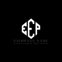 EEP letter logo design with polygon shape. EEP polygon logo monogram. EEP cube logo design. EEP hexagon vector logo template white and black colors. EEP monogram, EEP business and real estate logo. 
