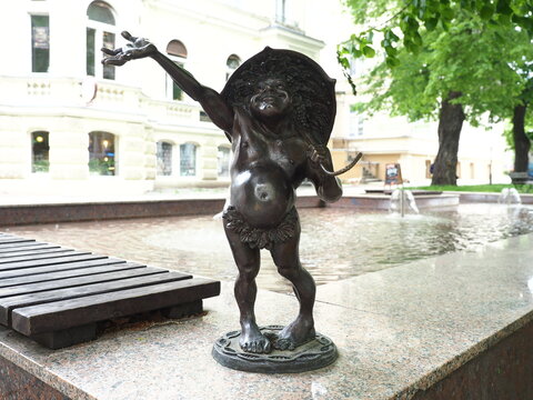 A statue of dwarf, Zielona G&oacute;ra Poland