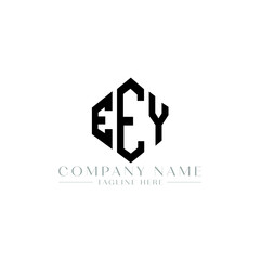 EEY letter logo design with polygon shape. EEY polygon logo monogram. EEY cube logo design. EEY hexagon vector logo template white and black colors. EEY monogram, EEY business and real estate logo. 
