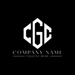 CGC letter logo design with polygon shape. CGC polygon logo monogram. CGC cube logo design. CGC hexagon vector logo template white and black colors. CGC monogram, CGC business and real estate logo. 