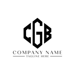 CGB letter logo design with polygon shape. CGB polygon logo monogram. CGB cube logo design. CGB hexagon vector logo template white and black colors. CGB monogram, CGB business and real estate logo. 