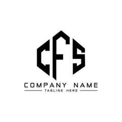 CFS letter logo design with polygon shape. CFS polygon logo monogram. CFS cube logo design. CFS hexagon vector logo template white and black colors. CFS monogram, CFS business and real estate logo. 