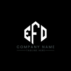 EFO letter logo design with polygon shape. EFO polygon logo monogram. EFO cube logo design. EFO hexagon vector logo template white and black colors. EFO monogram, EFO business and real estate logo. 