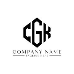 CGK letter logo design with polygon shape. CGK polygon logo monogram. CGK cube logo design. CGK hexagon vector logo template white and black colors. CGK monogram, CGK business and real estate logo. 