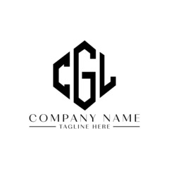 CGL letter logo design with polygon shape. CGL polygon logo monogram. CGL cube logo design. CGL hexagon vector logo template white and black colors. CGL monogram, CGL business and real estate logo. 