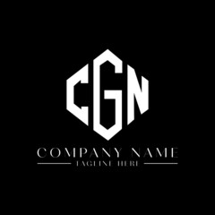 CGN letter logo design with polygon shape. CGN polygon logo monogram. CGN cube logo design. CGN hexagon vector logo template white and black colors. CGN monogram, CGN business and real estate logo. 