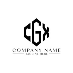 CGX letter logo design with polygon shape. CGX polygon logo monogram. CGX cube logo design. CGX hexagon vector logo template white and black colors. CGX monogram, CGX business and real estate logo. 