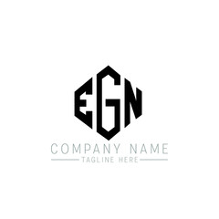 EGN letter logo design with polygon shape. EGN polygon logo monogram. EGN cube logo design. EGN hexagon vector logo template white and black colors. EGN monogram, EGN business and real estate logo. 
