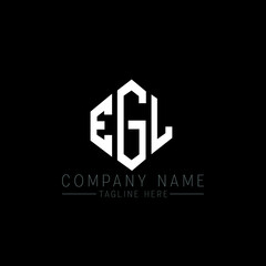 EGL letter logo design with polygon shape. EGL polygon logo monogram. EGL cube logo design. EGL hexagon vector logo template white and black colors. EGL monogram, EGL business and real estate logo. 