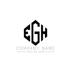 EGH letter logo design with polygon shape. EGH polygon logo monogram. EGH cube logo design. EGH hexagon vector logo template white and black colors. EGH monogram, EGH business and real estate logo. 
