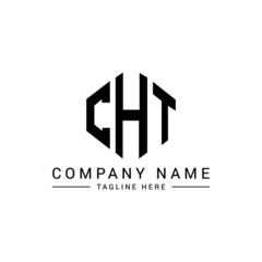 CHT letter logo design with polygon shape. CHT polygon logo monogram. CHT cube logo design. CHT hexagon vector logo template white and black colors. CHT monogram, CHT business and real estate logo. 