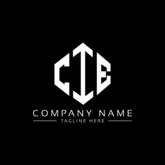 CIE letter logo design with polygon shape. CIE polygon logo monogram. CIE cube logo design. CIE hexagon vector logo template white and black colors. CIE monogram, CIE business and real estate logo. 
