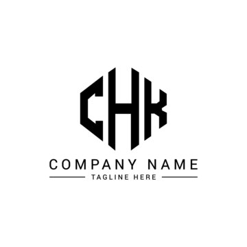 CHK letter logo design with polygon shape. CHK polygon logo monogram. CHK cube logo design. CHK hexagon vector logo template white and black colors. CHK monogram, CHK business and real estate logo. 