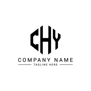 CHY letter logo design with polygon shape. CHY polygon logo monogram. CHY cube logo design. CHY hexagon vector logo template white and black colors. CHY monogram, CHY business and real estate logo. 