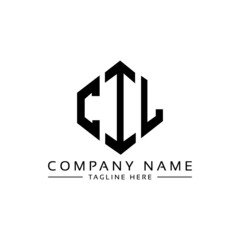 CIL letter logo design with polygon shape. CIL polygon logo monogram. CIL cube logo design. CIL hexagon vector logo template white and black colors. CIL monogram, CIL business and real estate logo. 