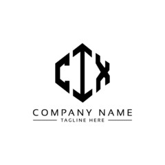 CIX letter logo design with polygon shape. CIX polygon logo monogram. CIX cube logo design. CIX hexagon vector logo template white and black colors. CIX monogram, CIX business and real estate logo. 