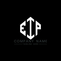 EIP letter logo design with polygon shape. EIP polygon logo monogram. EIP cube logo design. EIP hexagon vector logo template white and black colors. EIP monogram, EIP business and real estate logo. 