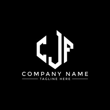 CJF letter logo design with polygon shape. CJF polygon logo monogram. CJF cube logo design. CJF hexagon vector logo template white and black colors. CJF monogram, CJF business and real estate logo. 