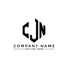 CJN letter logo design with polygon shape. CJN polygon logo monogram. CJN cube logo design. CJN hexagon vector logo template white and black colors. CJN monogram, CJN business and real estate logo. 