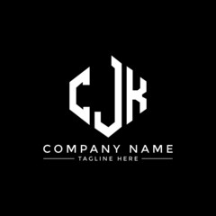 CJK letter logo design with polygon shape. CJK polygon logo monogram. CJK cube logo design. CJK hexagon vector logo template white and black colors. CJK monogram, CJK business and real estate logo. 