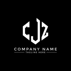 CJZ letter logo design with polygon shape. CJZ polygon logo monogram. CJZ cube logo design. CJZ hexagon vector logo template white and black colors. CJZ monogram, CJZ business and real estate logo. 