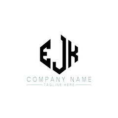EJK letter logo design with polygon shape. EJK polygon logo monogram. EJK cube logo design. EJK hexagon vector logo template white and black colors. EJK monogram, EJK business and real estate logo. 