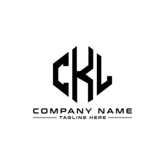 CKL letter logo design with polygon shape. CKL polygon logo monogram. CKL cube logo design. CKL hexagon vector logo template white and black colors. CKL monogram, CKL business and real estate logo. 