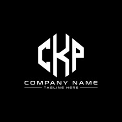 CKP letter logo design with polygon shape. CKP polygon logo monogram. CKP cube logo design. CKP hexagon vector logo template white and black colors. CKP monogram, CKP business and real estate logo. 