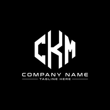 CKM letter logo design with polygon shape. CKM polygon logo monogram. CKM cube logo design. CKM hexagon vector logo template white and black colors. CKM monogram, CKM business and real estate logo. 