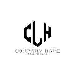 CLH letter logo design with polygon shape. CLH polygon logo monogram. CLH cube logo design. CLH hexagon vector logo template white and black colors. CLH monogram, CLH business and real estate logo. 