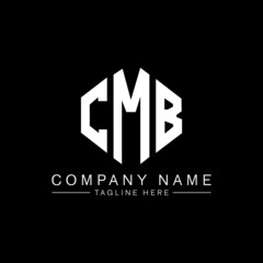 CMB letter logo design with polygon shape. CMB polygon logo monogram. CMB cube logo design. CMB hexagon vector logo template white and black colors. CMB monogram, CMB business and real estate logo. 