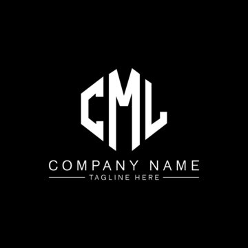 CML letter logo design with polygon shape. CML polygon logo monogram. CML cube logo design. CML hexagon vector logo template white and black colors. CML monogram, CML business and real estate logo. 