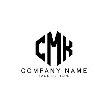 CMK letter logo design with polygon shape. CMK polygon logo monogram. CMK cube logo design. CMK hexagon vector logo template white and black colors. CMK monogram, CMK business and real estate logo. 