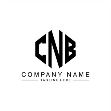 CNB letter logo design with polygon shape. CNB polygon logo monogram. CNB cube logo design. CNB hexagon vector logo template white and black colors. CNB monogram, CNB business and real estate logo. 