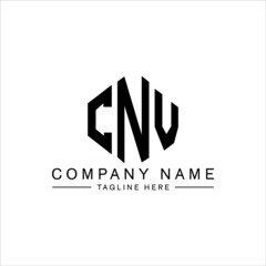 CNV letter logo design with polygon shape. CNV polygon logo monogram. CNV cube logo design. CNV hexagon vector logo template white and black colors. CNV monogram, CNV business and real estate logo. 